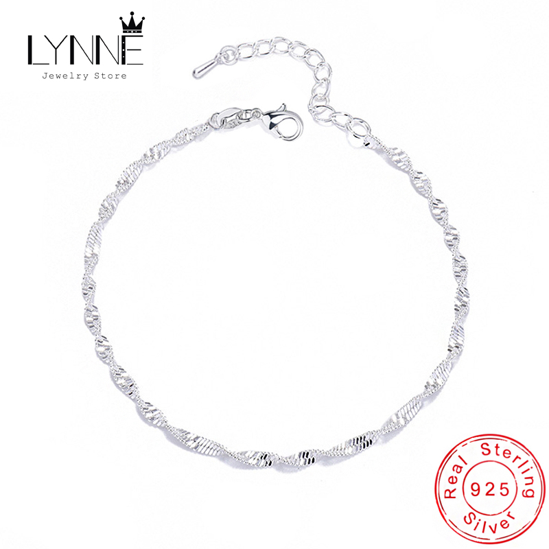 925 Sterling Silver Fashion Si - Anklet Foot Chain 评论和价格