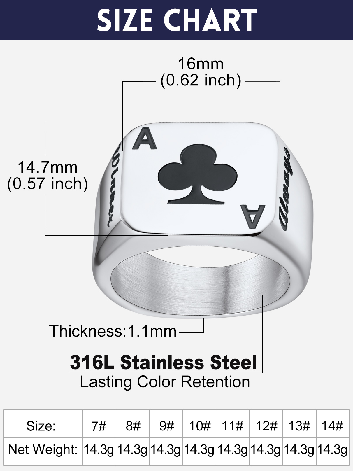 U7 Customized Square Rectangle - Mens Signet Ring 评论和价格