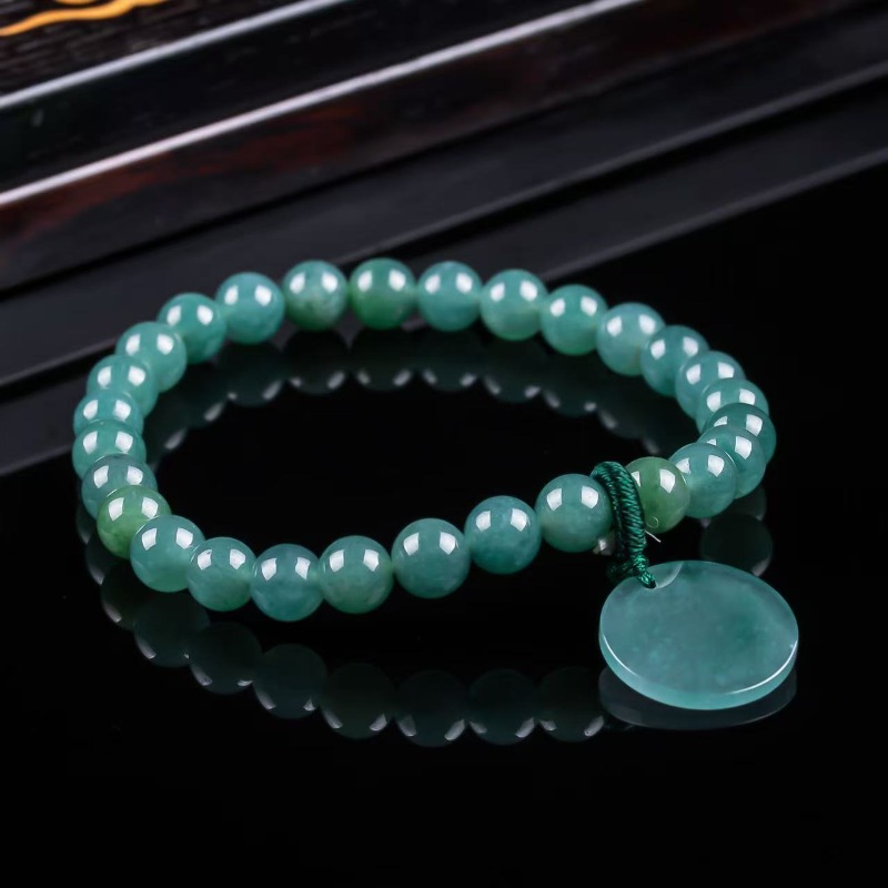 Natural Jadeite Blue Water Not - Charm Bracelet Beads 评论和价格