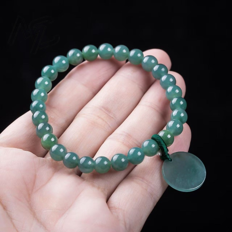 Natural Jadeite Blue Water Not - Charm Bracelet Beads 评论和价格