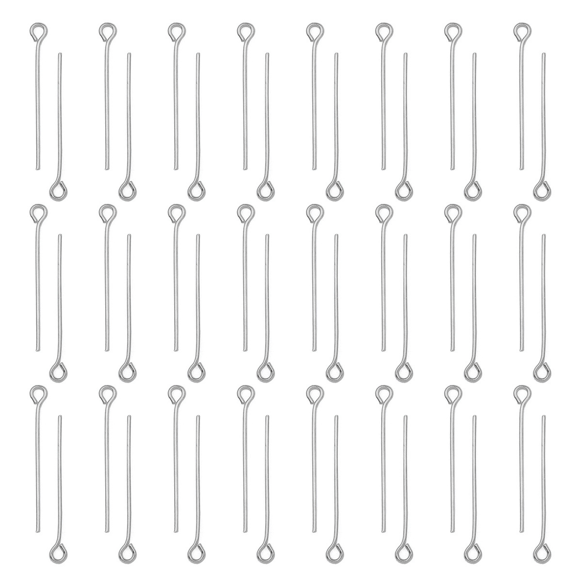 100Pcs/Lot Stainless Steel Eye - Charm Bracelet Beads 评论和价格