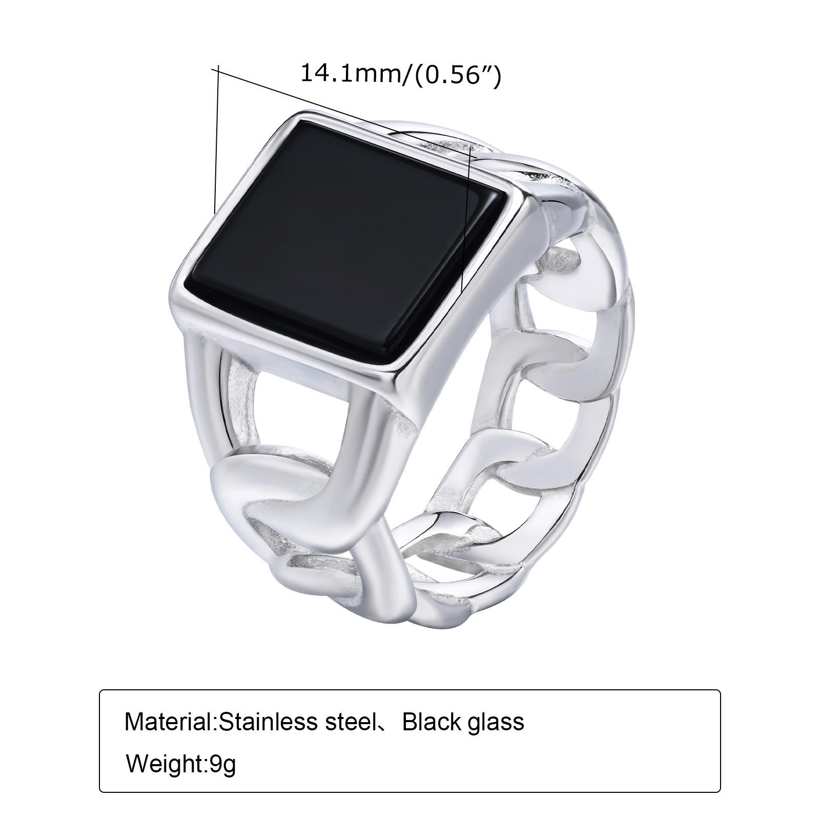 Punk Vintage Stainless Steel S - Mens Signet Ring 评论和价格