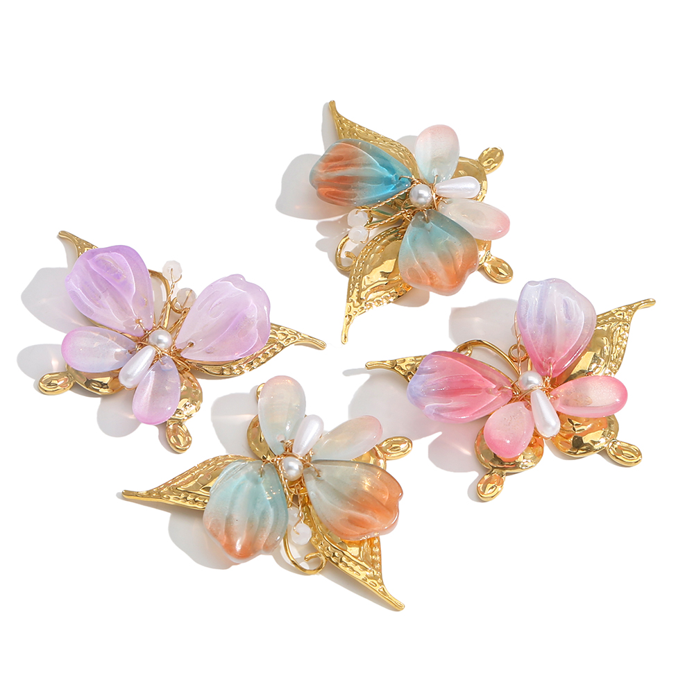 Stainless Steel Hand Threading - Butterfly Pendant Necklace 评论和价格