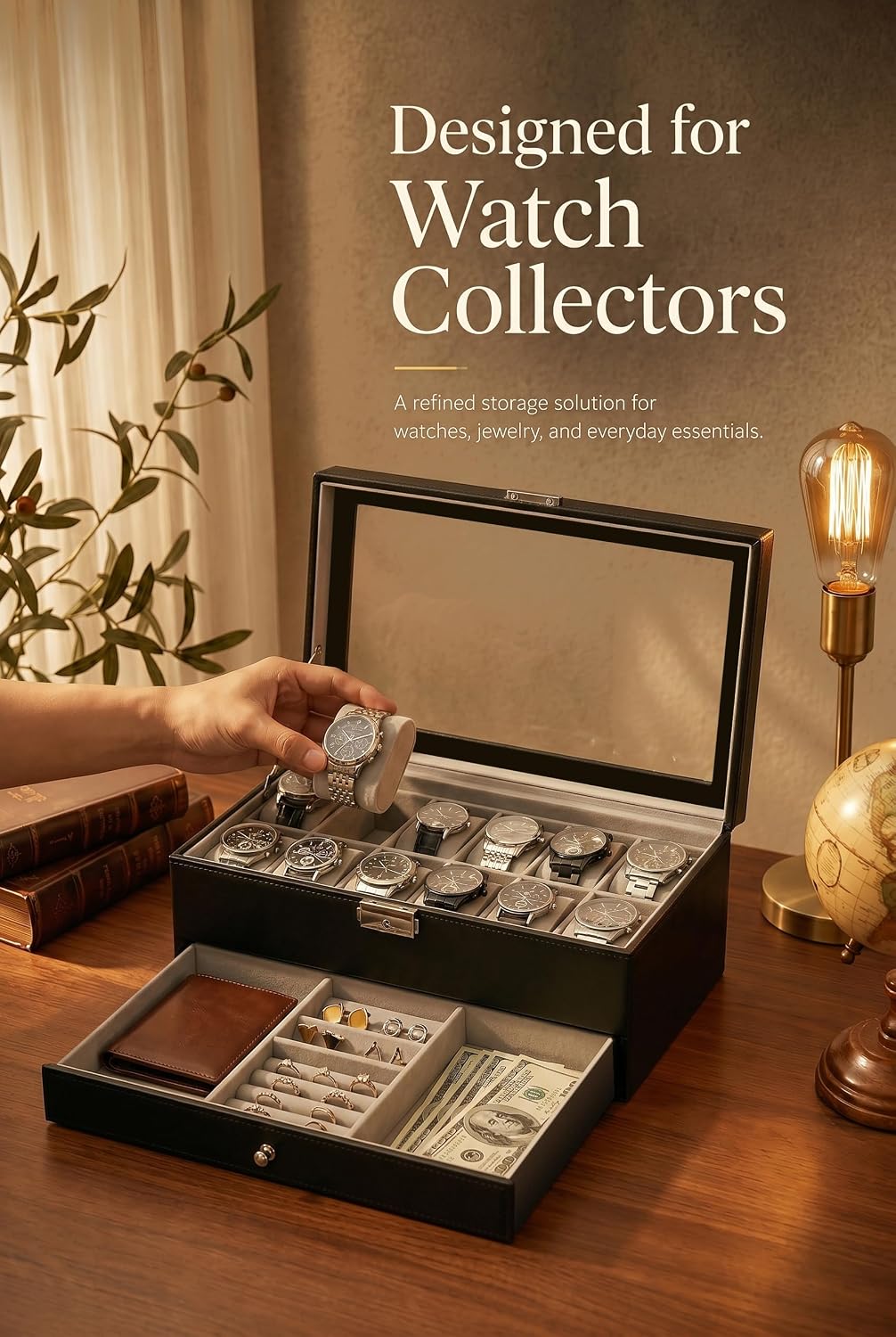 Watch Box Organizer for Men Gi - Jewelry Watches Men 评论和价格