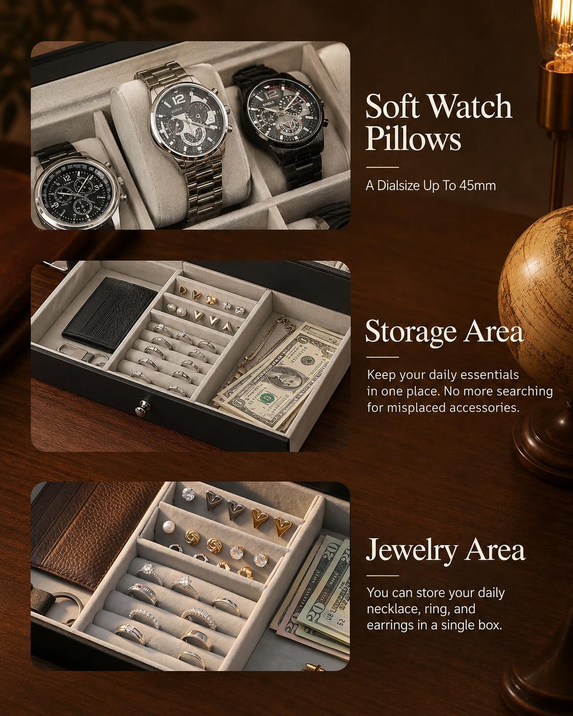 Watch Box Organizer for Men Gi - Jewelry Watches Men 评论和价格