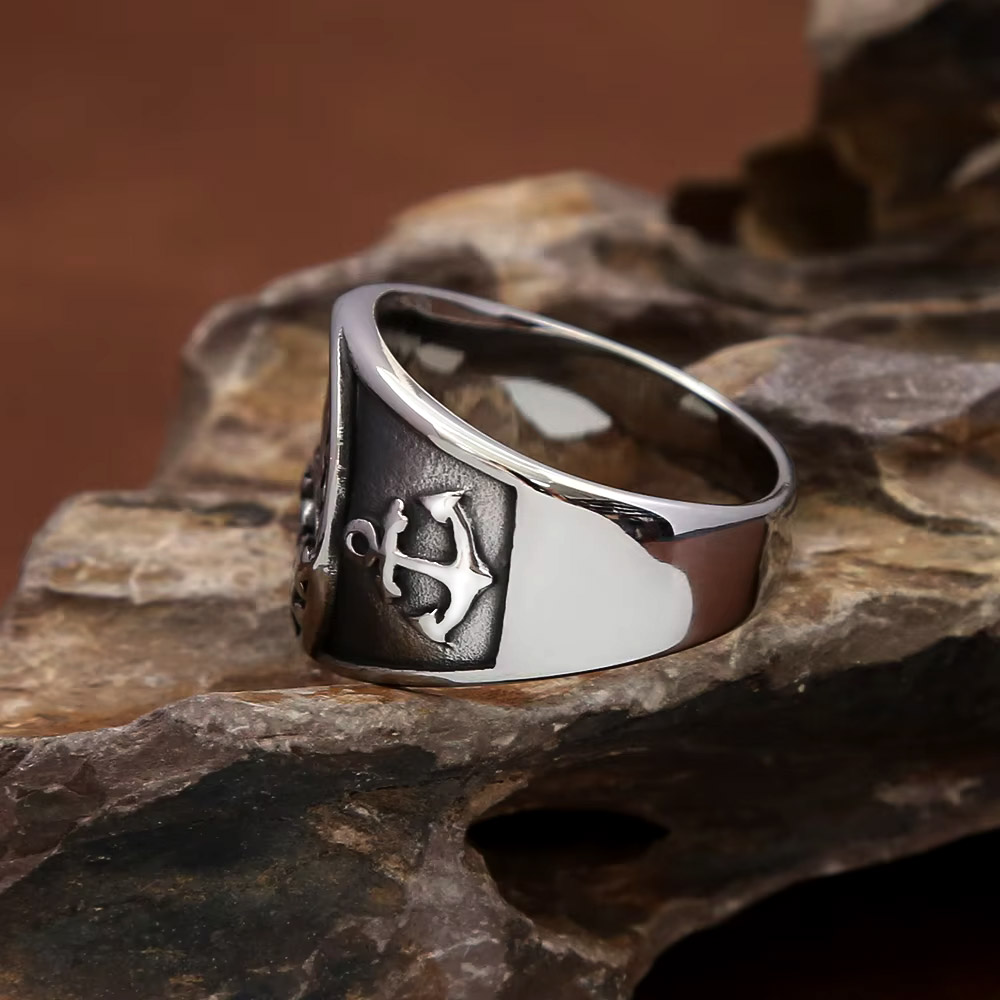 Vintage Nautical Nordic Sailbo - Mens Signet Ring 评论和价格