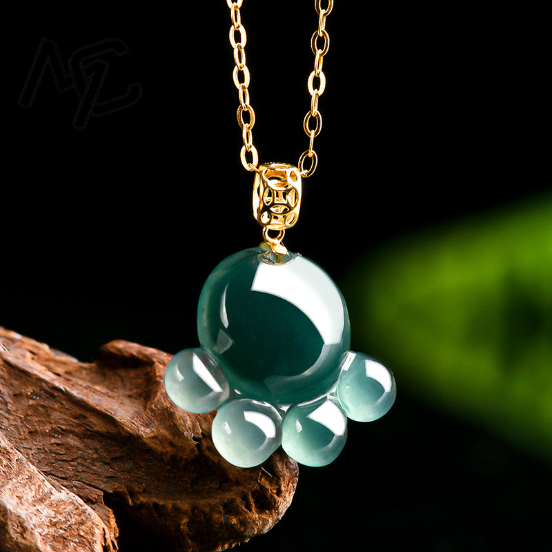 Natural Real Emerald Blue Wate - Jewelry & Watches Sp Zo O 评论和价格