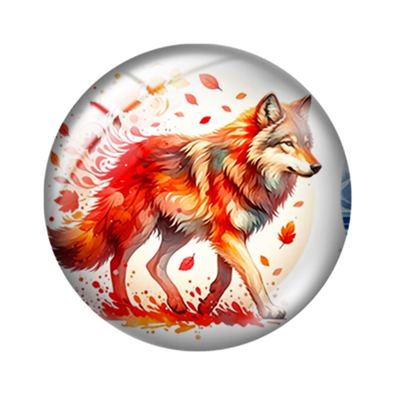 Watercolor Wolf  12/18/20/25mm - Wolf Jewelry & Watches Tampa Reviews 评论和价格