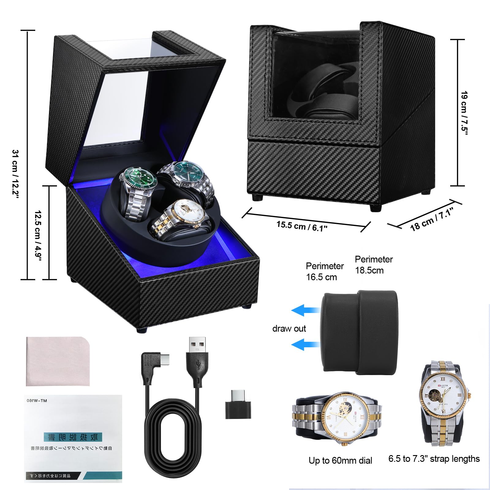 J&T Technology Watch Winder fo - Automatic Watch Winder 评论和价格