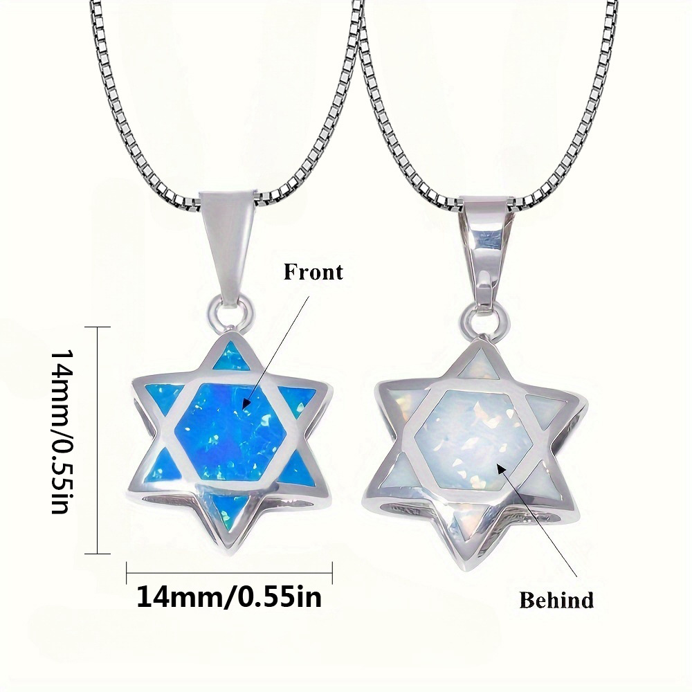 Star of David Opal Pendant Nec - Jewelry & Watches Sp Zo O 评论和价格