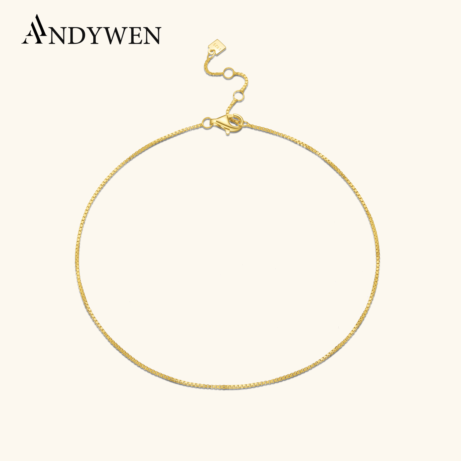 ANDYWEN 925 Sterling Silver Go - Anklet Foot Chain 评论和价格