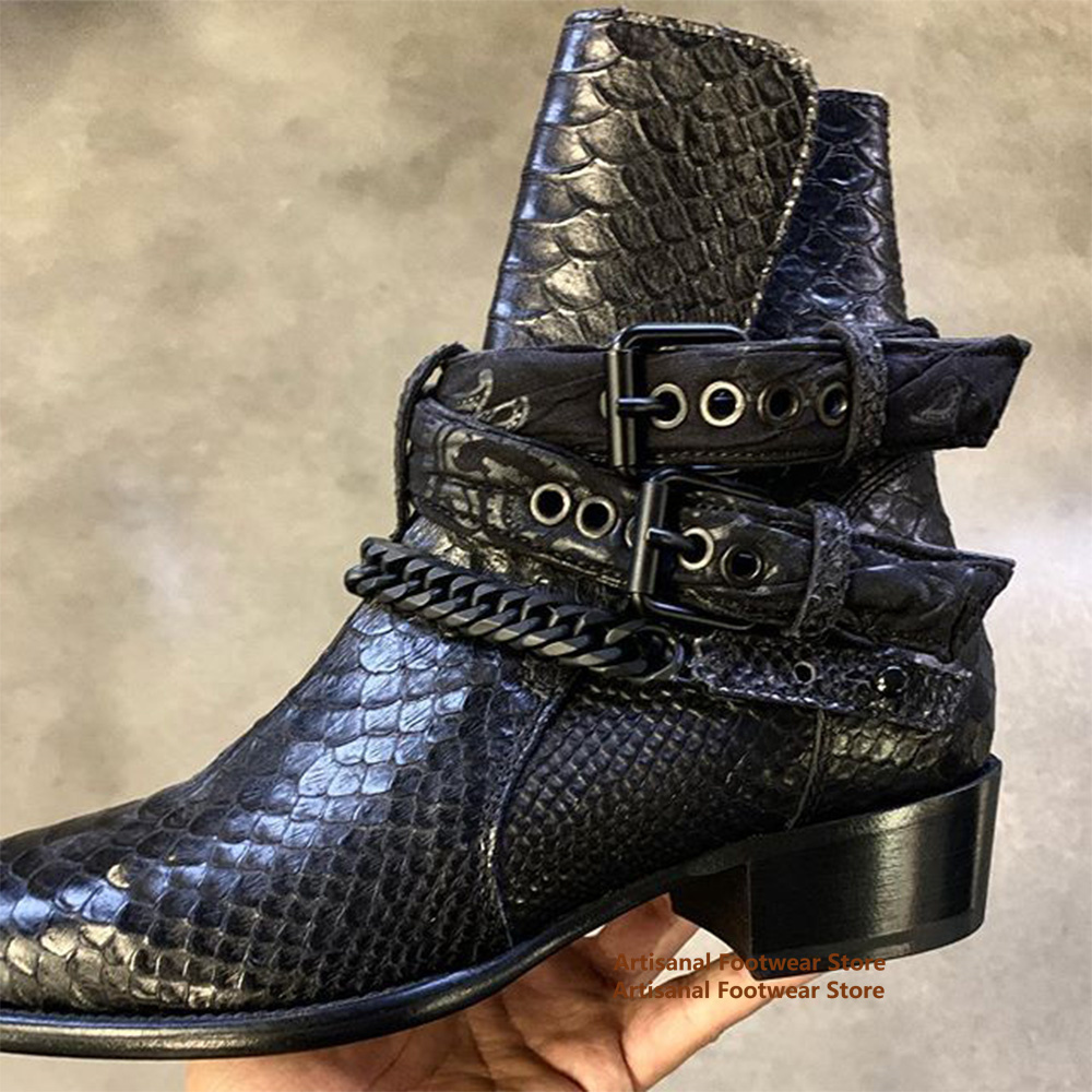 Snake Pattern Chelsea Boots Me - Anklet Foot Chain 评论和价格