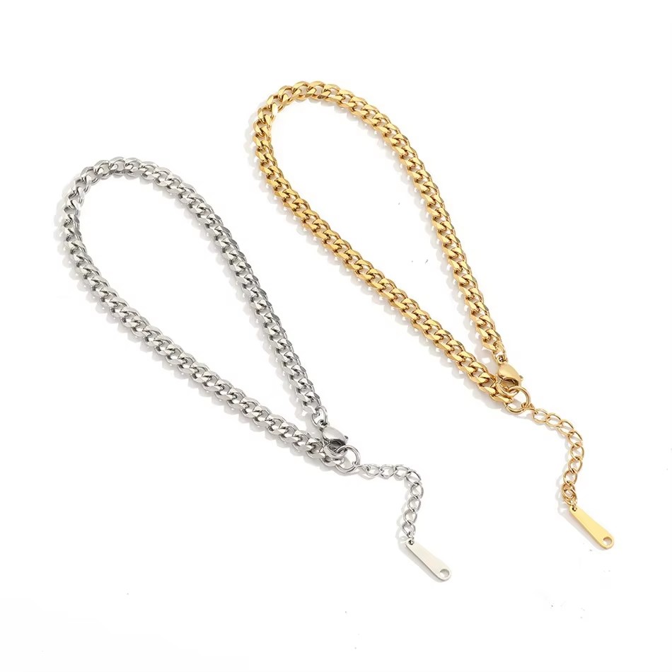 4MM Stainless Steel Simple Cub - Anklet Foot Chain 评论和价格