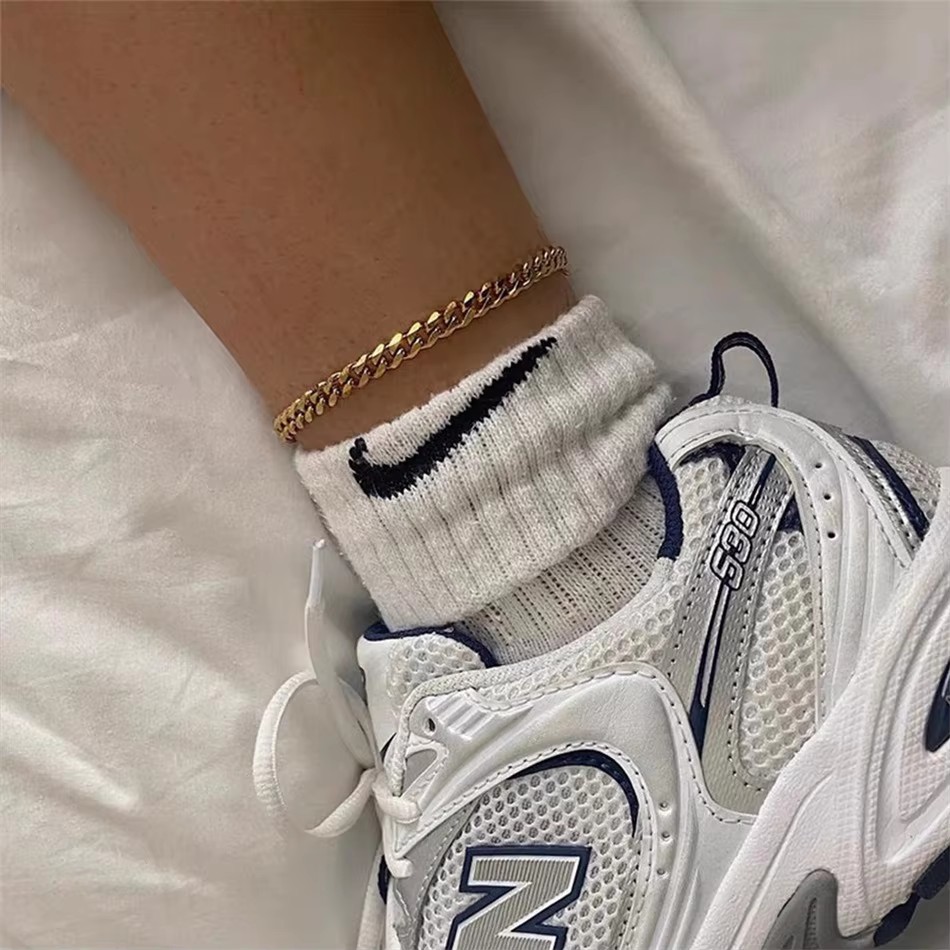 4MM Stainless Steel Simple Cub - Anklet Foot Chain 评论和价格