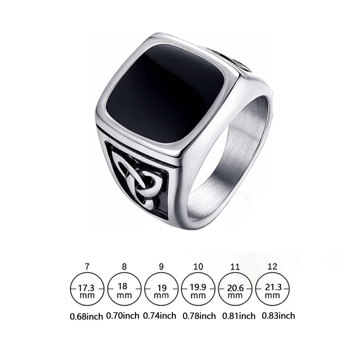 Vintage Punk Viking Signet Rin - Mens Signet Ring 评论和价格
